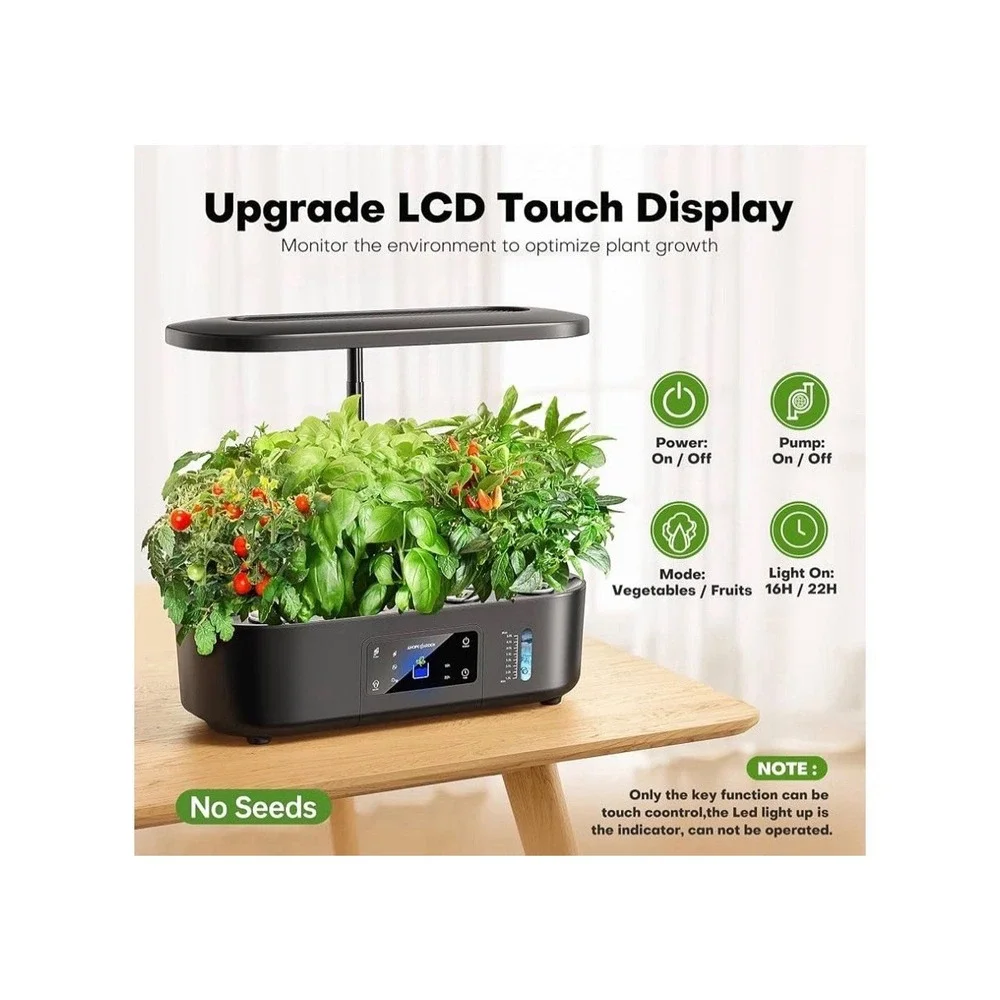 Hydroponics Growing System 12Pods, Indoor Herb Garden with LED Grow Light